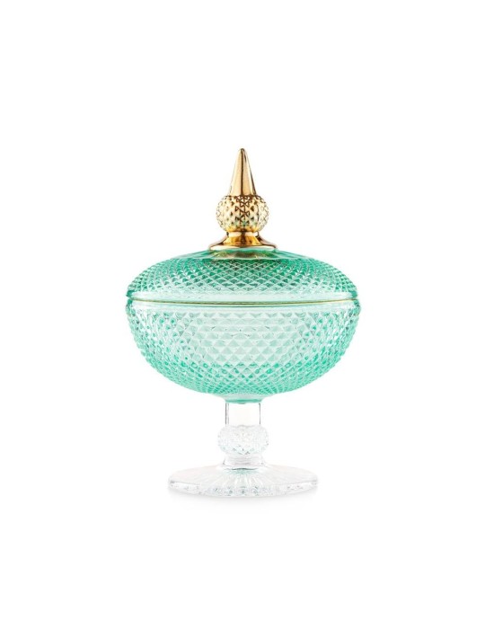 Alzata Grande in Vetro Verde Emò Italia Collezione Eterea