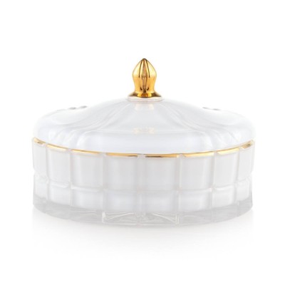 Scatola Grande Bianca Emò Italia in Vetro Collezione Trésors