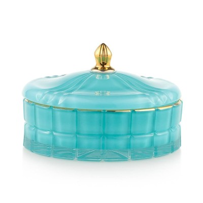 Scatola Grande Celeste Emò Italia in Vetro Collezione...