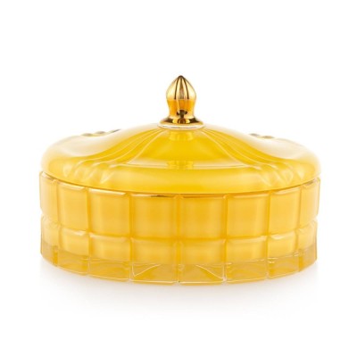 Scatola Grande Gialla Emò Italia in Vetro Collezione Trésors