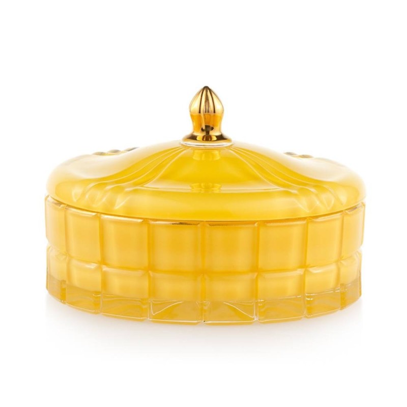 Scatola Grande Gialla Emò Italia in Vetro Collezione Trésors