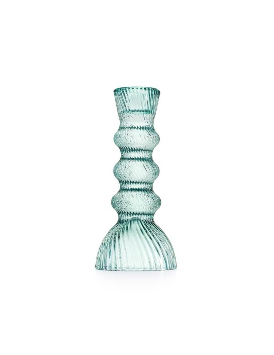 Candeliere Alto in Vetro Verde Marrakech Emò Italia – 7 x 7 x H 15,5 cm