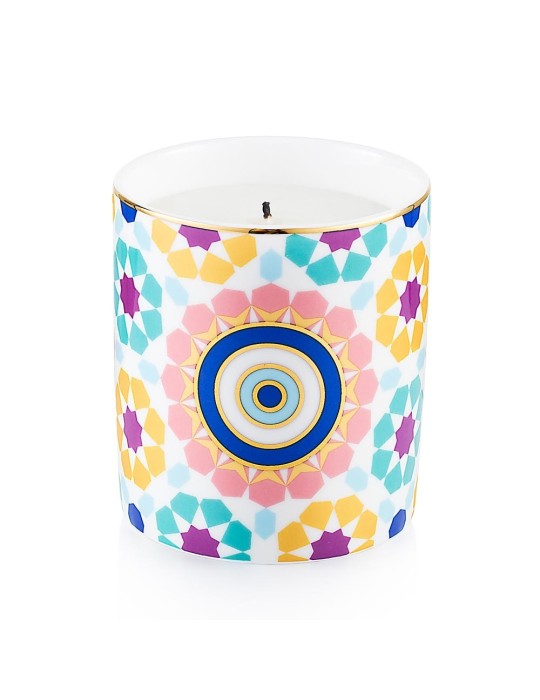 Candela in Porcellana Emò Italia Egeo con Occhio Greco