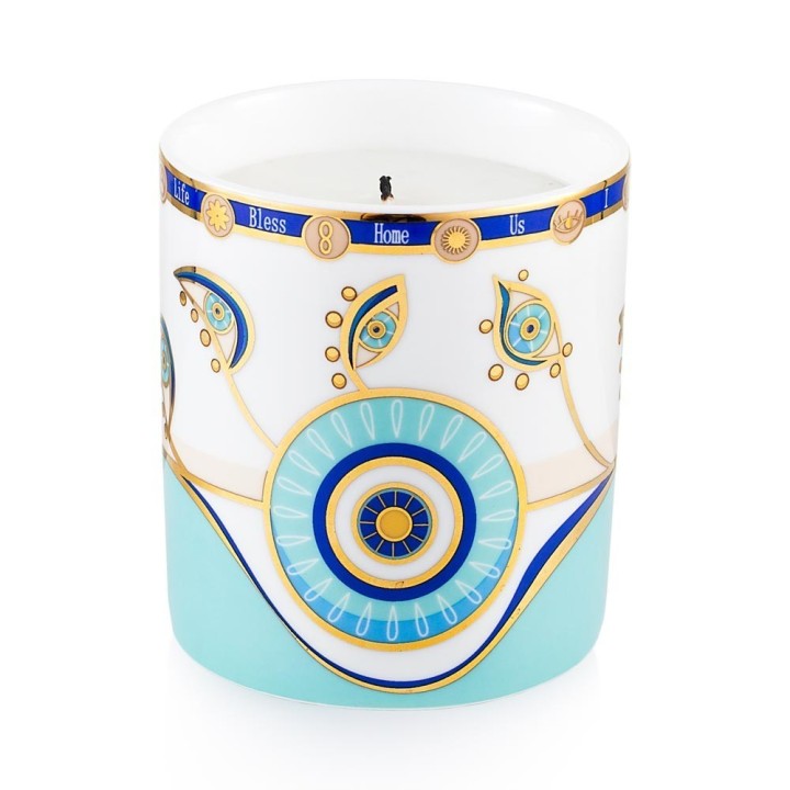 Emò Italia Candela Egeo occhio greco bianca, blu e oro