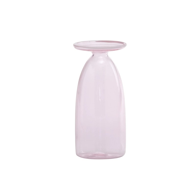 Un Fiore Vaso 22 Rosa Zafferano in Vetro Borosilicato