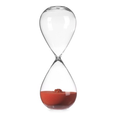 Clessidra decorativa rossa in vetro Onlylux H26