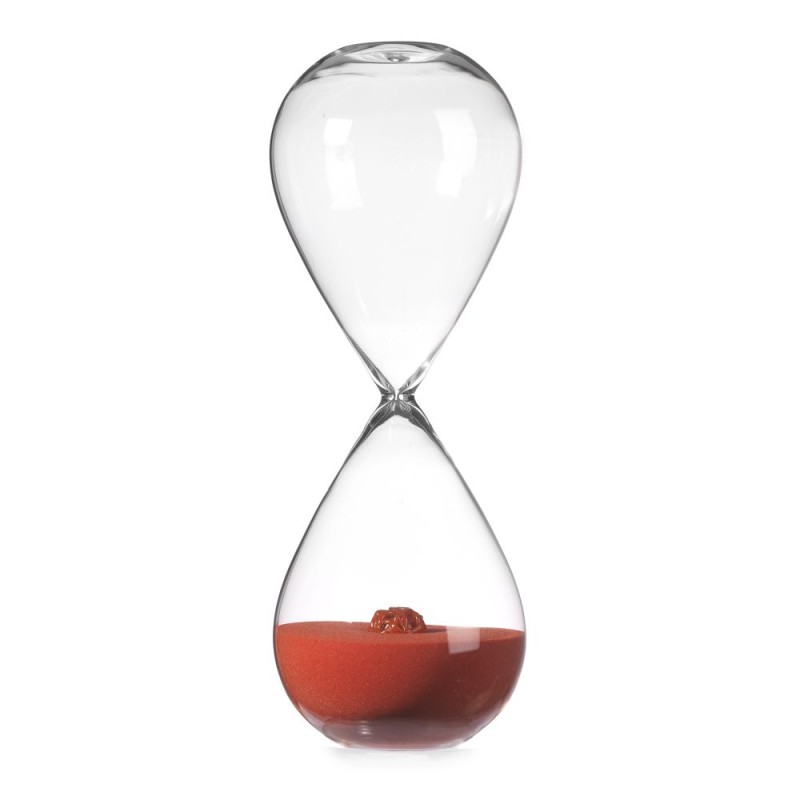 Clessidra decorativa rossa in vetro Onlylux H26