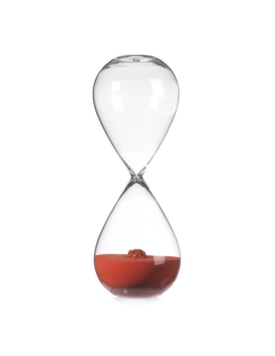 Clessidra decorativa rossa in vetro Onlylux H26