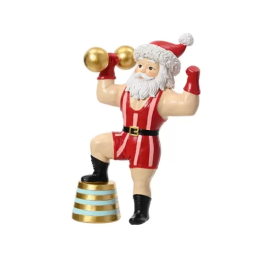 Kaemingk Babbo Natale culturista in magnesio alto 140 cm