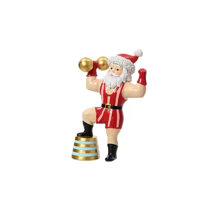 Kaemingk Babbo Natale culturista in magnesio alto 140 cm