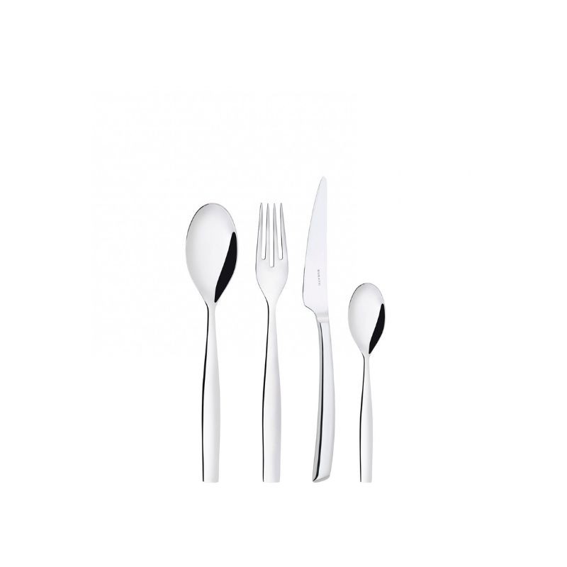 Set Posate Toscana Bugatti 24 Pezzi Acciaio Lucido – Servizio Elegante in Acciaio Inox