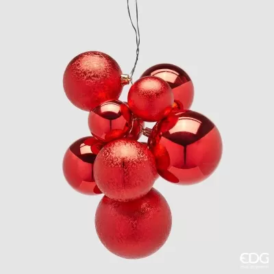 Addobbo Grappolo GROOVEMIX 10 Sfere Rosso – Enzo De...