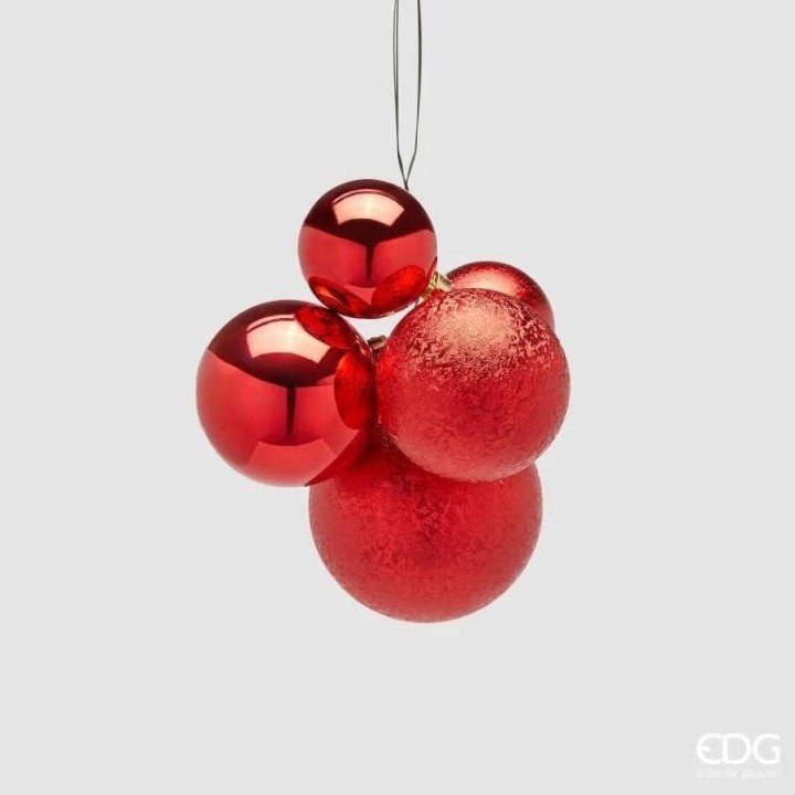 EDG Enzo De Gasperi Grappolo Groovemix di 5 sfere rosse