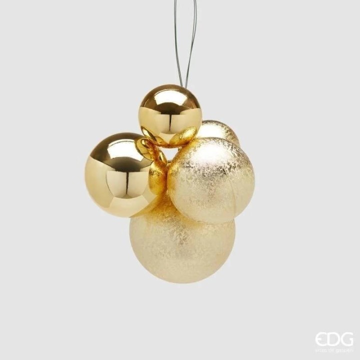 EDG Enzo De Gasperi Grappolo Groovemix di 5 sfere oro