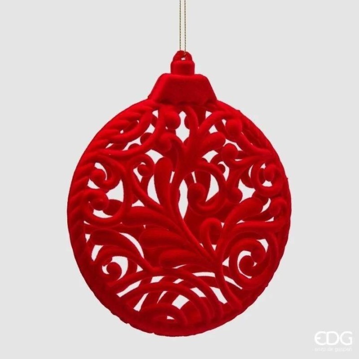 EDG Medaglione da appendere Velvet rosso Ø 15 cm