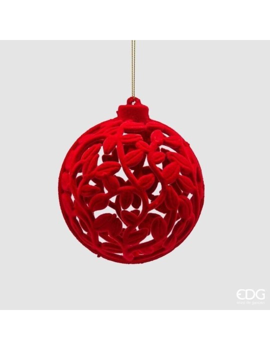 Addobbo Natalizio Sfera Velvet Rossa 10cm – Enzo De Gasperi
