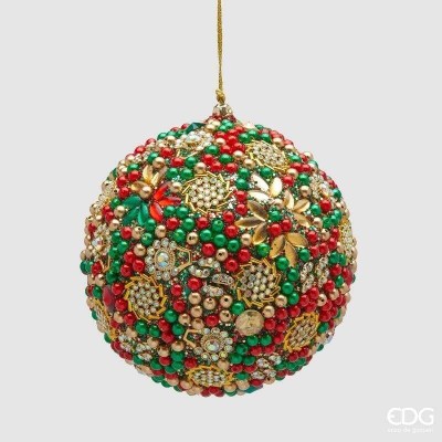 Palla di Natale Mille Perle Green Ø 10 cm EDG Enzo De...