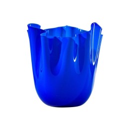 Venini Vaso Fazzoletto zaffiro alto 24 cm