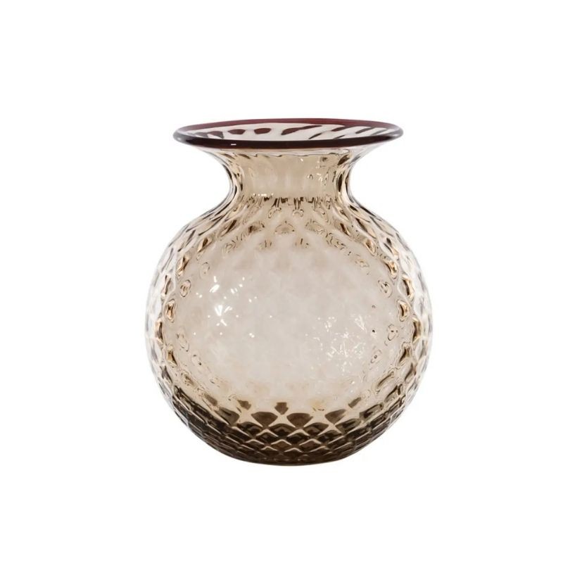 Vaso Monofiore Balloton Venini Moka H20,5