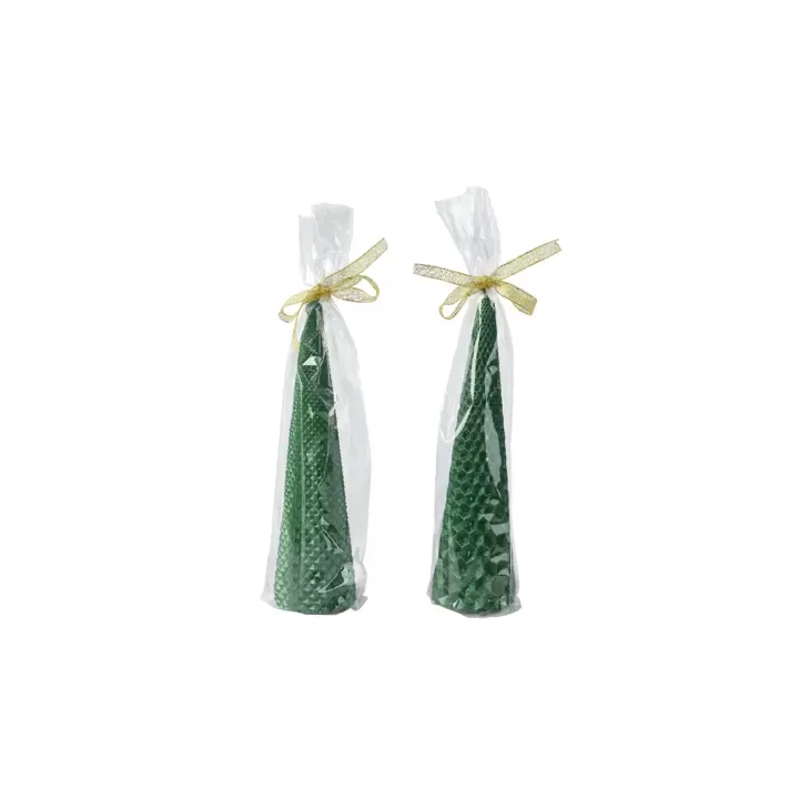 Kaemingk Set 2 candele verde pino alte 20 cm