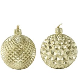 Kaemingk Set 2 candele a pallina light gold