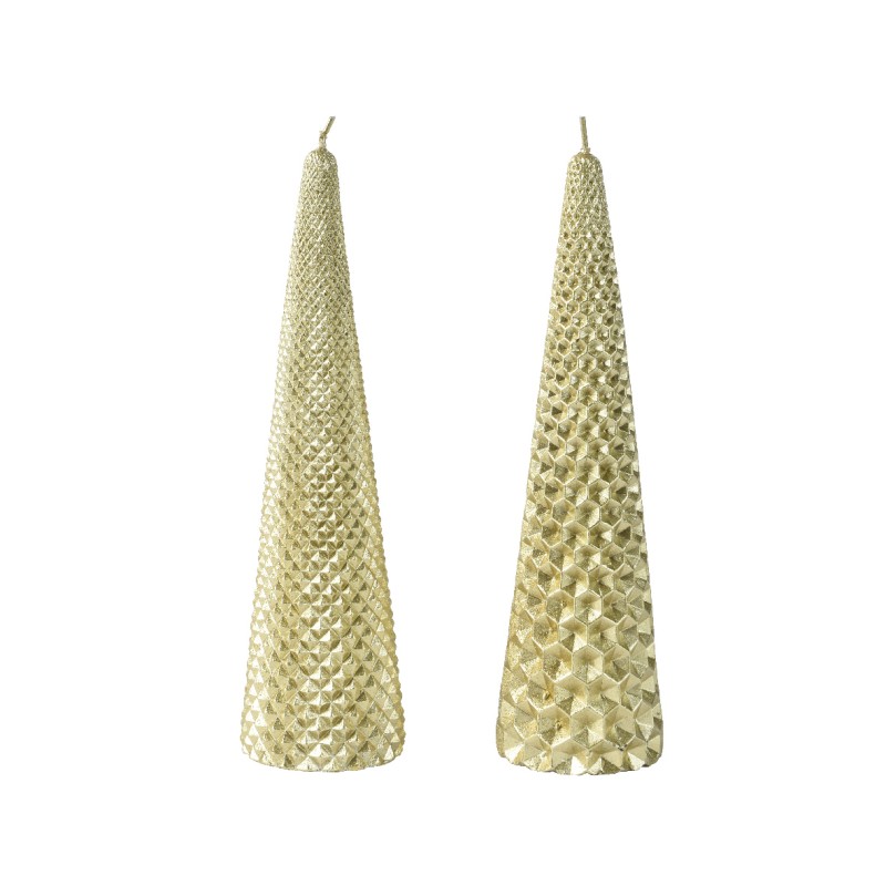 Set 2 Candele Coniche Kaemingk – Paraffina...
