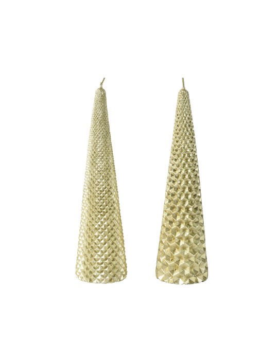Set 2 Candele Coniche Kaemingk – Paraffina...