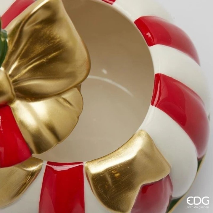 EDG Contenitore palla in ceramica rossa alto Ø 17,5 cm