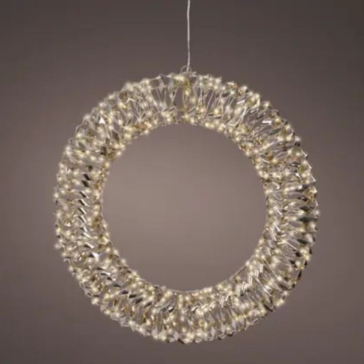 Kaemingk Ghirlanda luminosa oro 600 micro LED Ø 50 cm