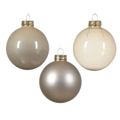Set 21 Palline Natale in Vetro Kaemingk – Color Perla, Ø... 2