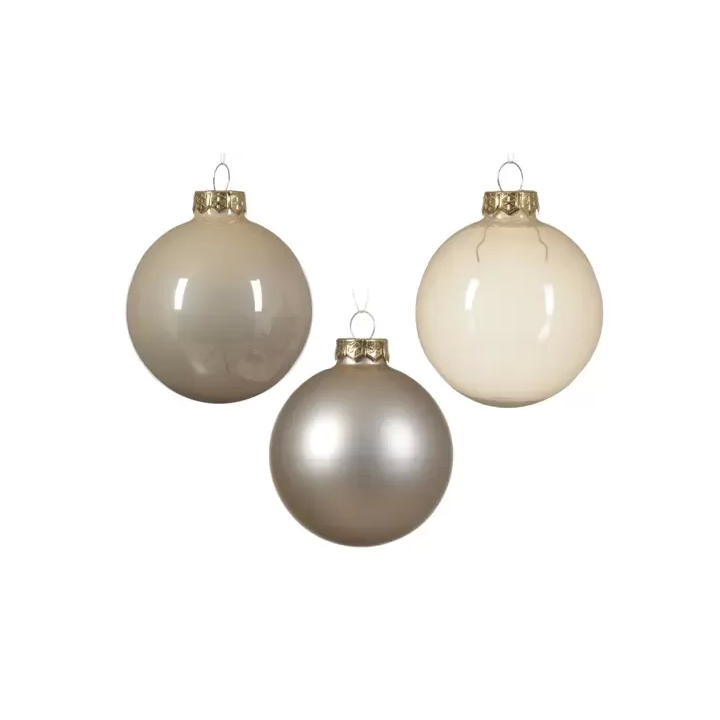 Kaemingk Set di 21 palline di Natale in vetro perla Ø 7 cm