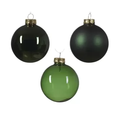 Set 21 Palline Natale in Vetro Verde Kaemingk – Ø 7 cm 2