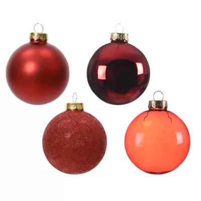 Set 42 Palline in Vetro Rosso Kaemingk – Natale Elegante... 2
