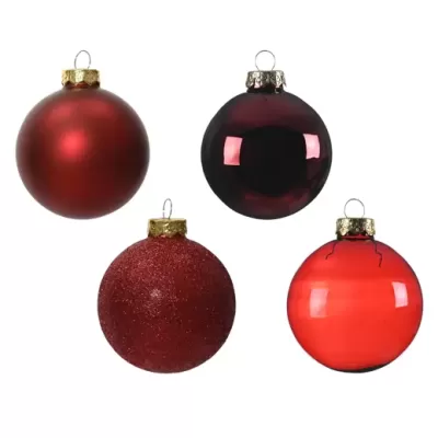 Set 42 Palline Natale in Vetro Sangue di Bue – Kaemingk Ø...