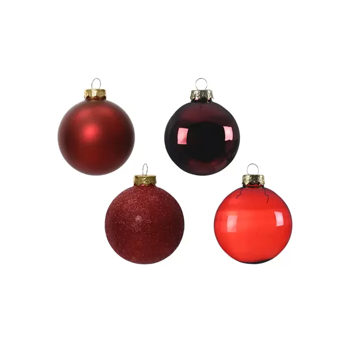 Kaemingk Set di 42 palline in vetro sangue di bue Ø 7 cm