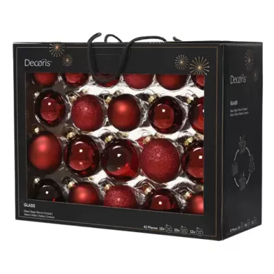 Set 42 Palline Natale in Vetro Sangue di Bue – Kaemingk Ø... 2