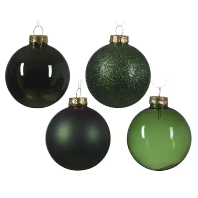 Set 42 Palline Natale in Vetro Verde Kaemingk – Eleganza...