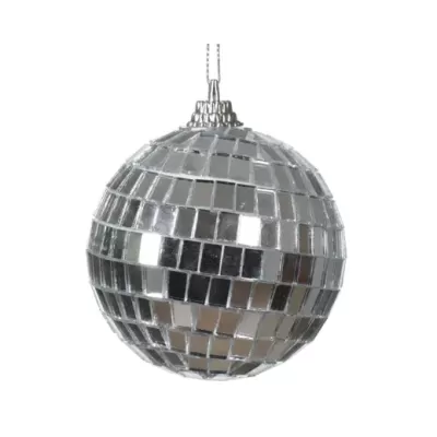 Sfera Natalizia in Schiuma Lucida Argento Ø 6 cm – Kaemingk