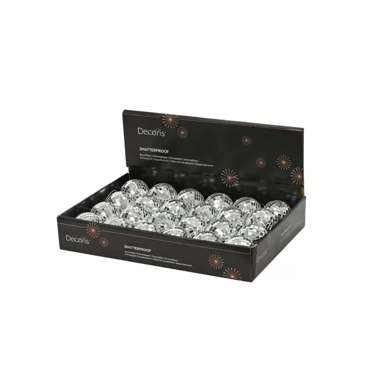Kaemingk Pallina di Natale in schiuma argento lucido Ø 6 cm