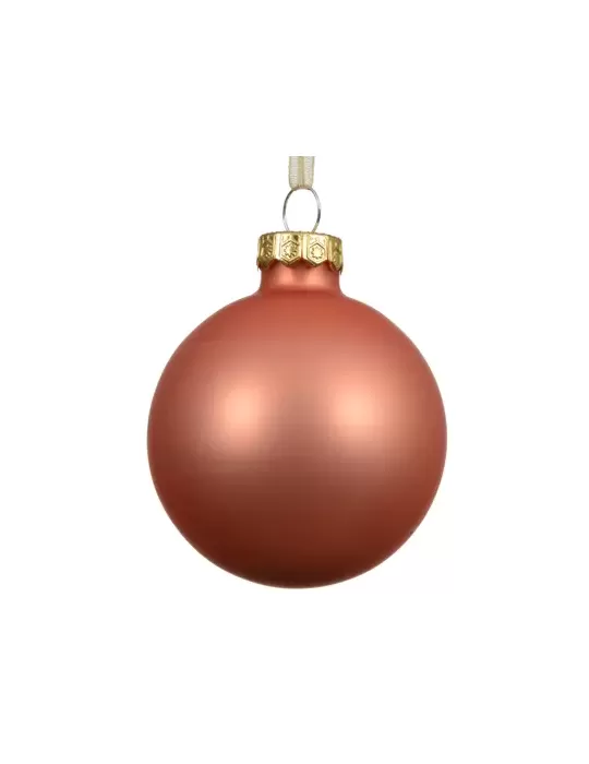 Sfera in Vetro Arancia Opaco Ø 6 cm Kaemingk