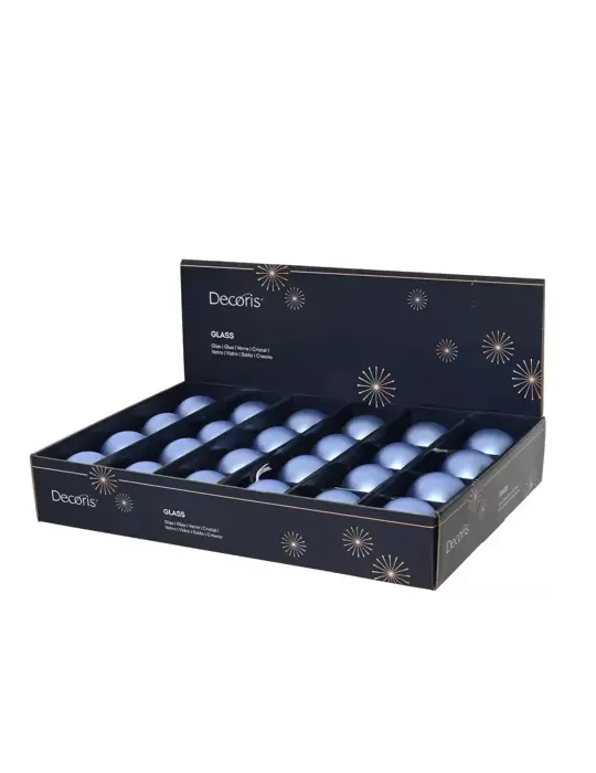 Sfera in Vetro Blu Sky Opaco Ø 6 cm Kaemingk