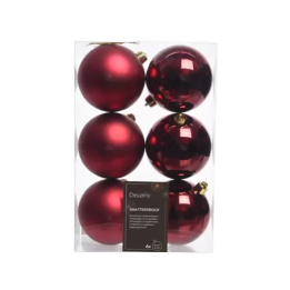 Kaemingk Set di 6 palline di Natale sangue di bue Ø 8 cm