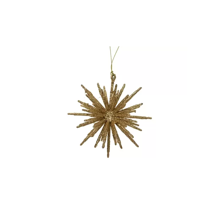Kaemingk Stella da appendere glitterata oro Ø 11,5 cm