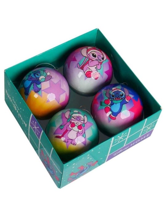 Set 4 Palline Natale Stitch & Angel Disney – Christmas Inspirations