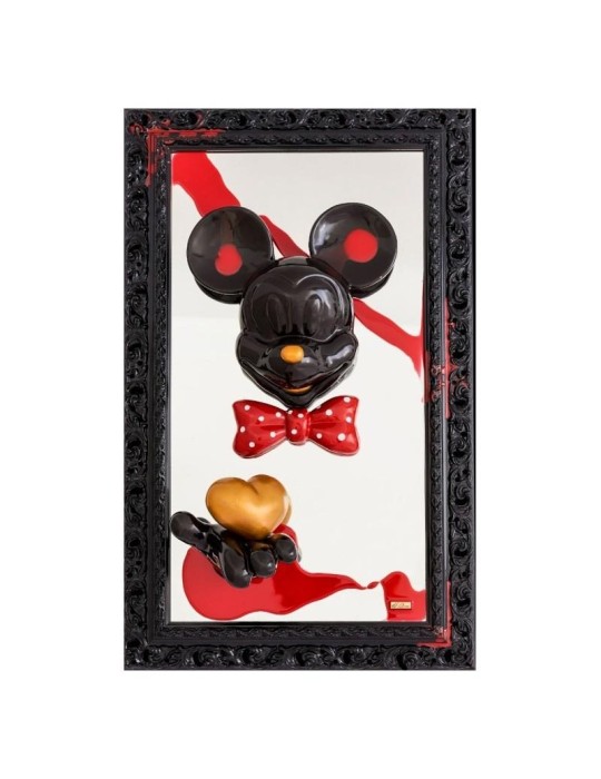 QUADRO SCULTURA TESTA TOPOLINO CON MANO