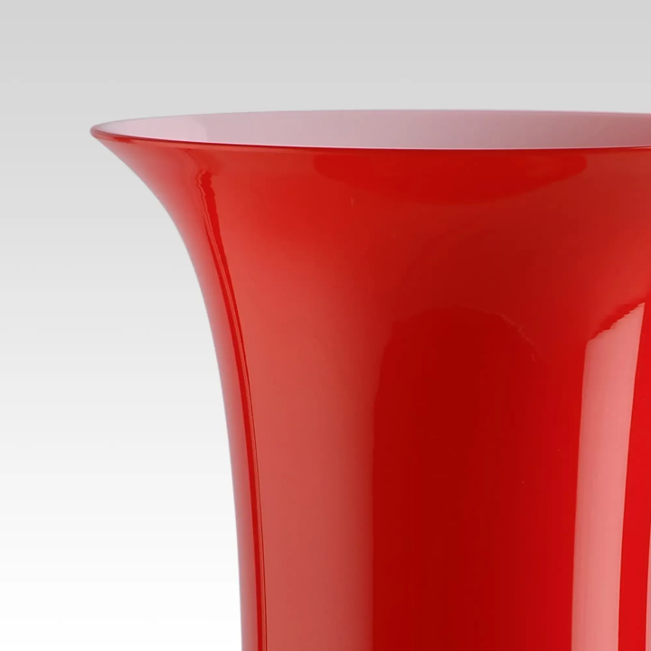 Venini Vaso Opalino rosso alto 30 cm