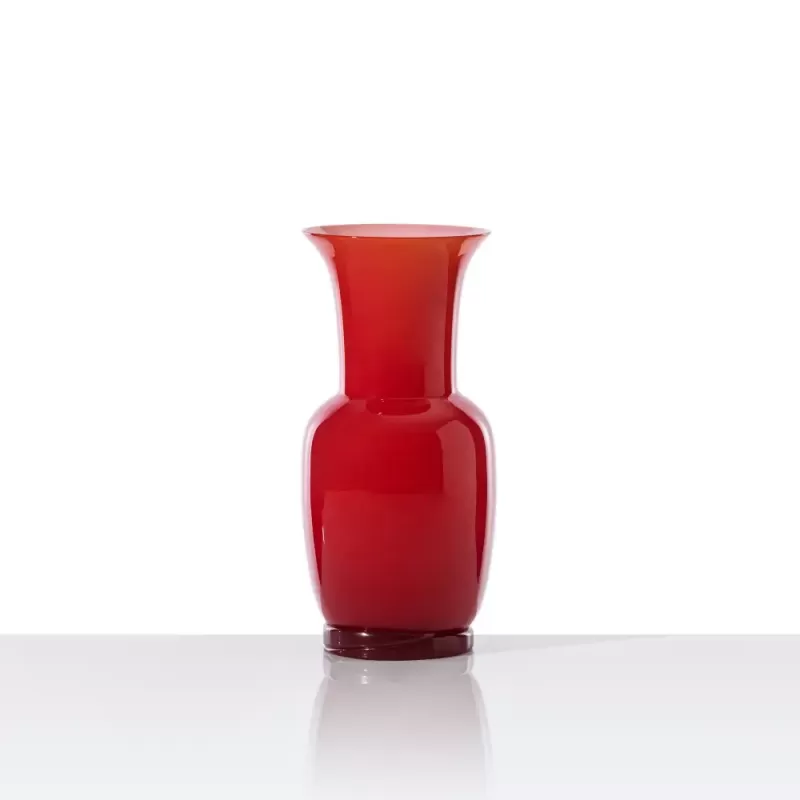 Vaso OPALINO Venini Rosso – Vetro di Murano...
