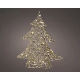 Kaemingk Albero luminoso in metallo oro micro LED