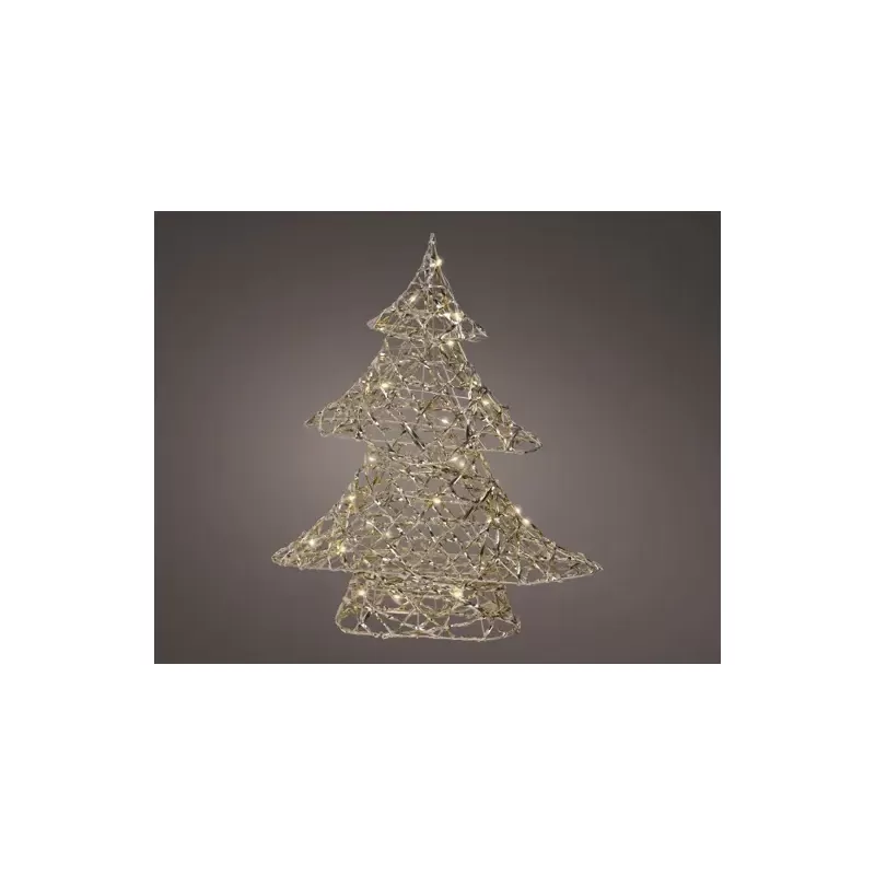 Albero Micro LED Kaemingk – Decorazione Natalizia Oro in Metallo