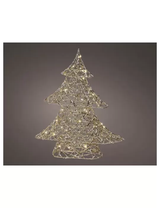 Albero Micro LED Kaemingk – Decorazione Natalizia Oro in Metallo
